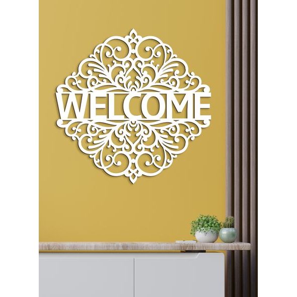 Drevený nápis "WELCOME"