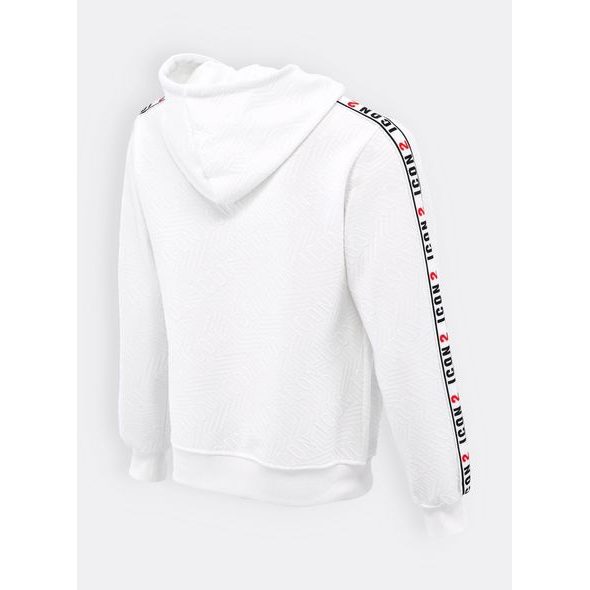 Pánská vzorovaná mikina bílá