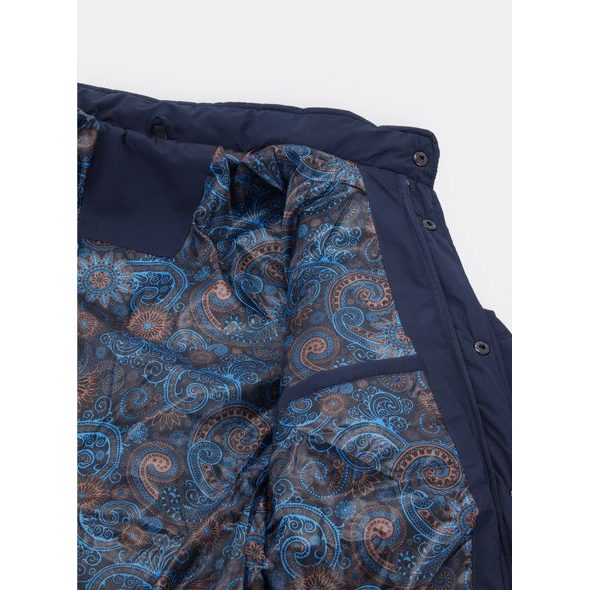 Pánska prechodná prešívaná bunda tmavomodrá