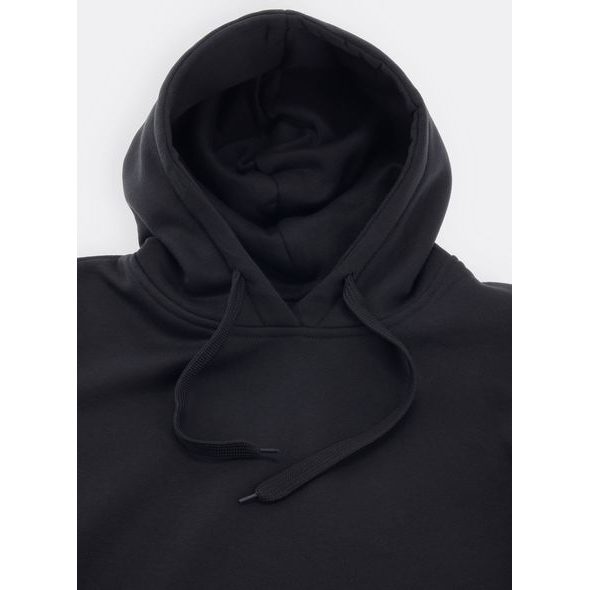 Dámská prodloužená mikina s kapucí černá