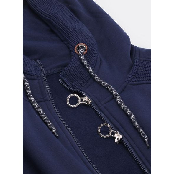 Dámská dlouhá mikina s kapucí tmavě modrá