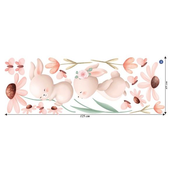 Zajačiky s kvetinami
