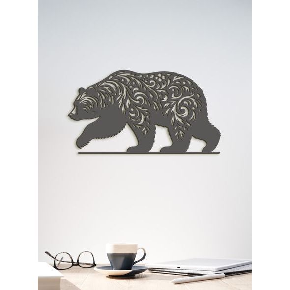 Drevený obraz Medveď