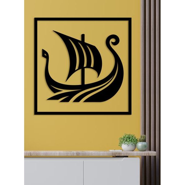 Dřevěný obraz Vikingská loď