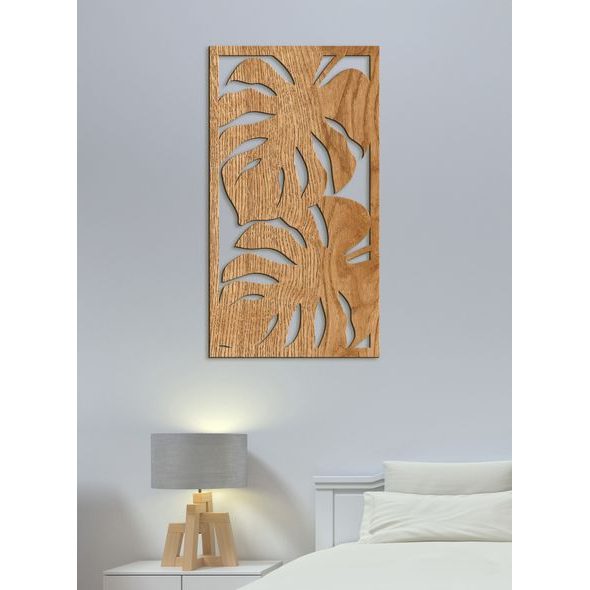 Dřevěný obrázek listí