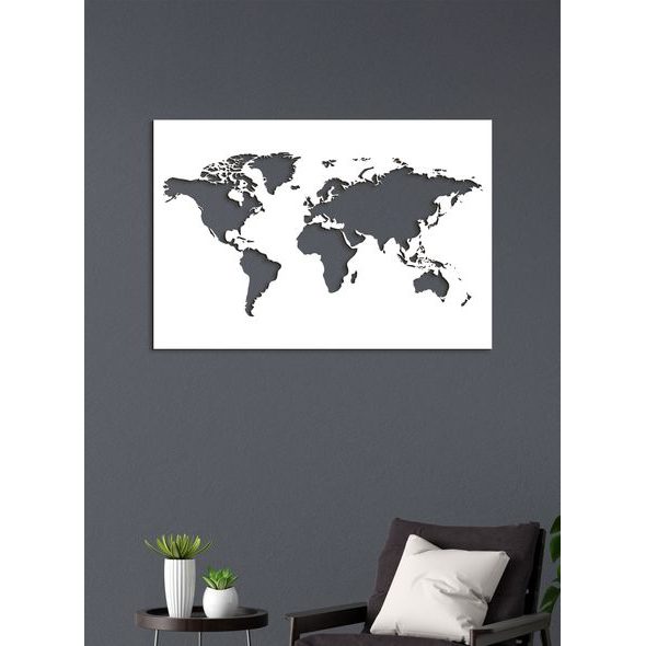 Dřevěné nástěnné umění Mapa světa