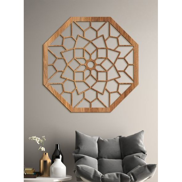 Dřevěná mandala na zeď LAURA