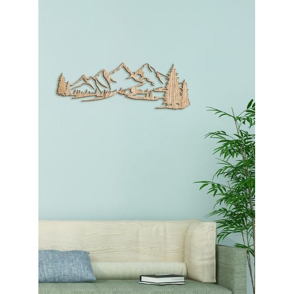 Dřevěná dekorace na zeď MOUNTAINS