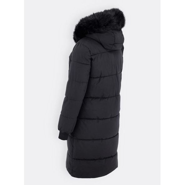 Dámska dlhá zimná bunda čierna