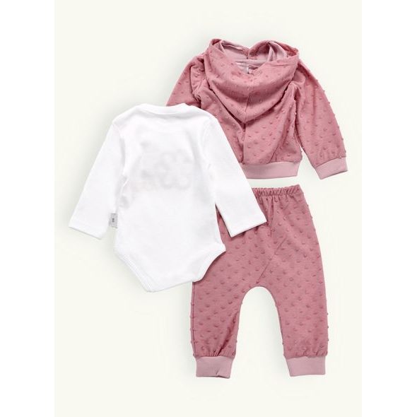 Kojenecká souprava VESELÝ KVĚT starorůžová