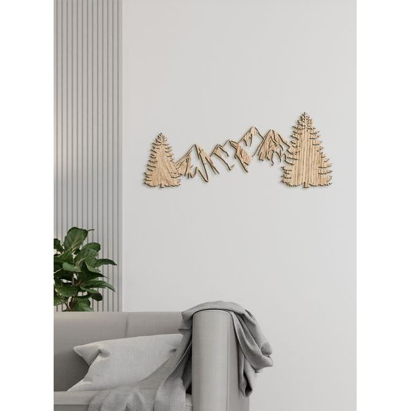 DŘEVĚNÁ DEKORACE NA ZEĎ HORY