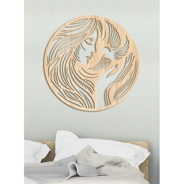 Dřevěný obraz ženské něhy