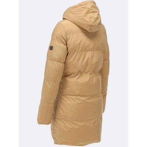 Dámska zimná bunda s kožušinovou podšívkou béžová