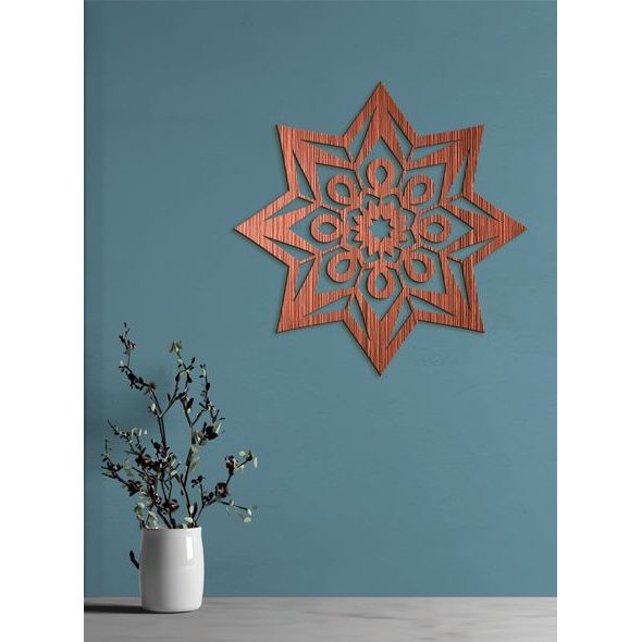 Moderní dřevěná mandala STAR