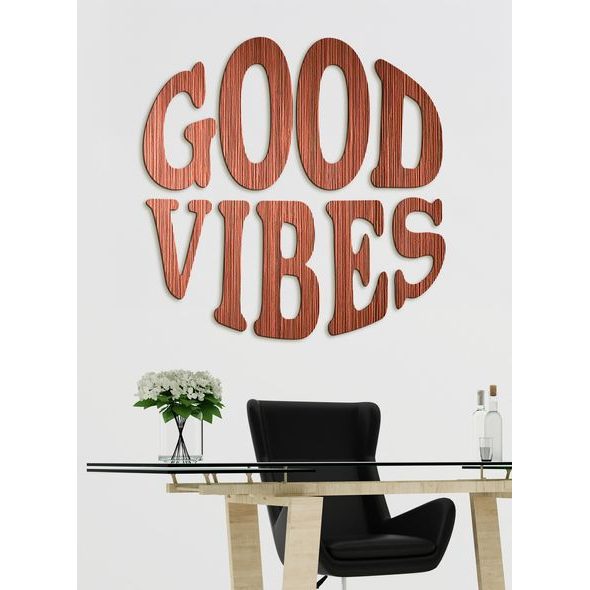 Drevený nápis "GOOD VIBES"