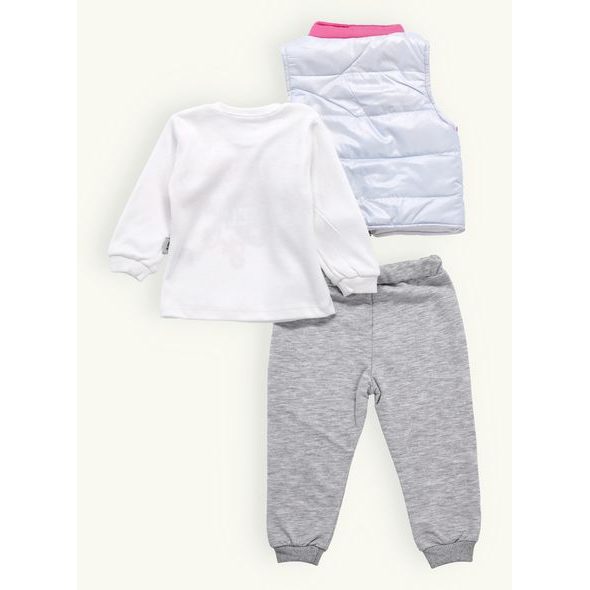 Detská športová súprava s vestou ružová