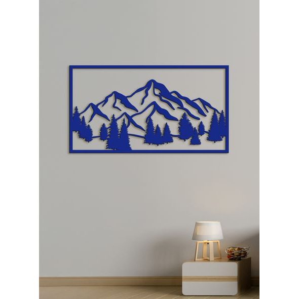 Dřevěný obraz Horská krajina