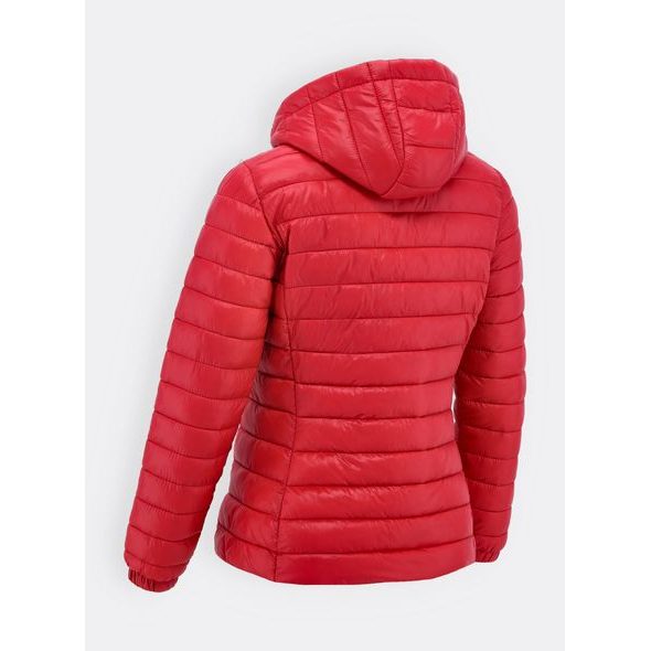 Dámska lesklá prešívaná bunda červená