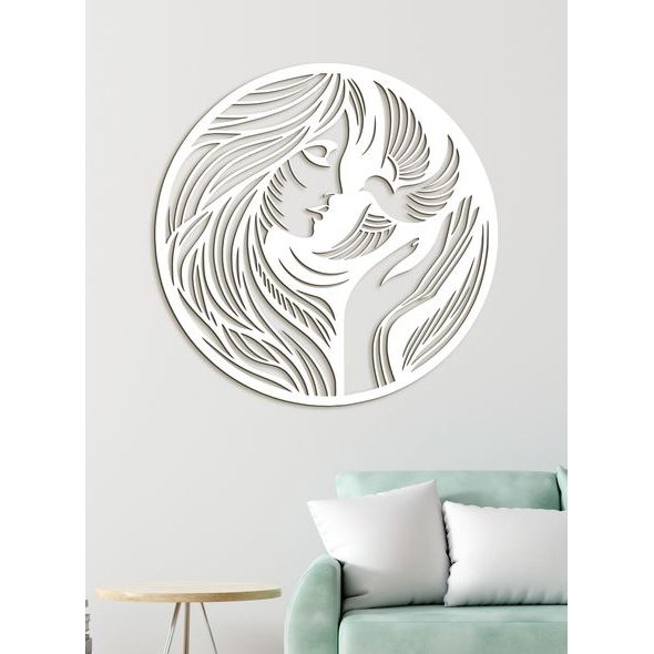 Dřevěný obraz ženské něhy