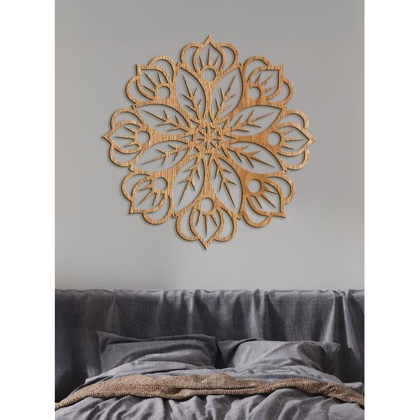 Dřevěná mandala na zeď BLOOM