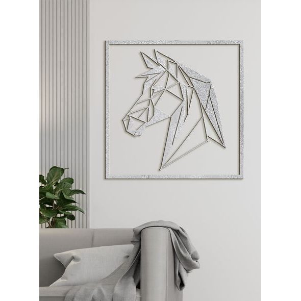 Dřevěný obrázek siluety koně