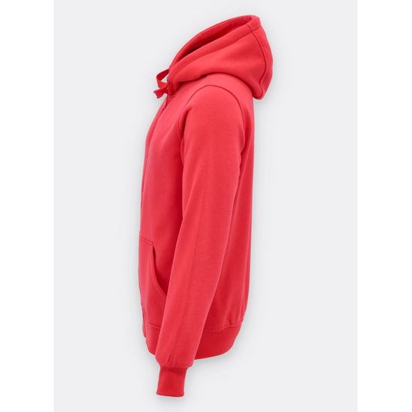 Pánska mikina s kapucňou bez potlače červená
