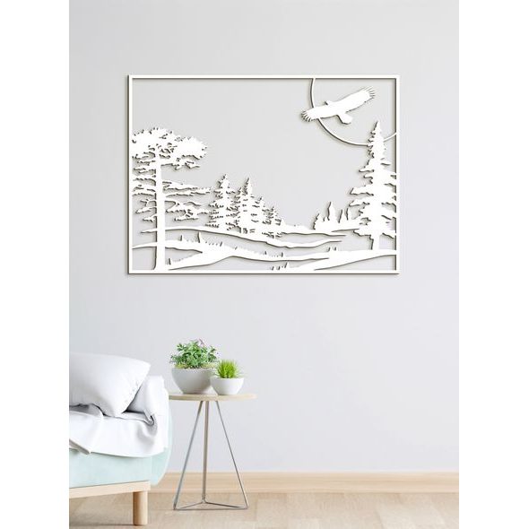 Dřevěný obraz ze dřeva Let orla