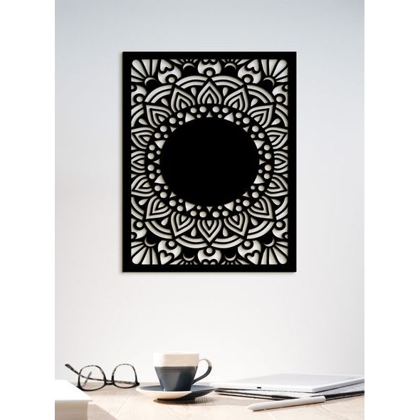 DŘEVĚNÁ MANDALA SLUNEČNÍ KVĚTINA