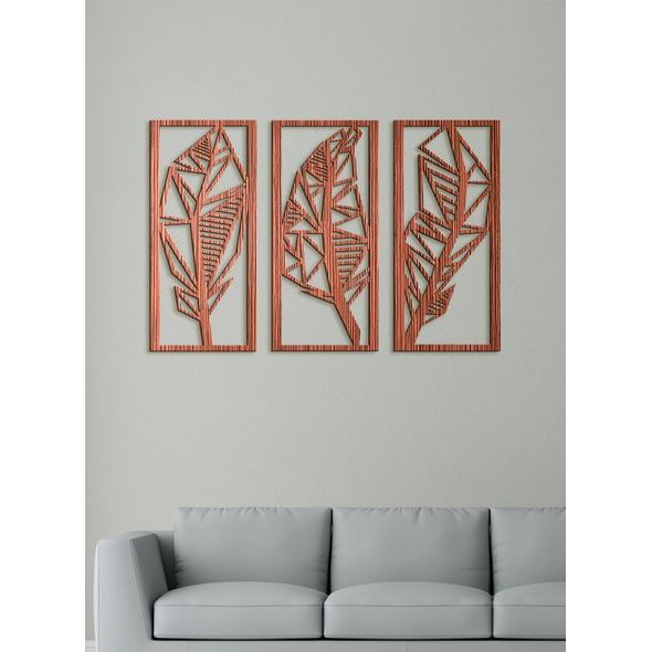 Třídílný obraz 3D listu