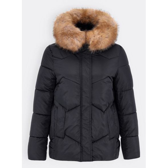 Dámská krátká prošívaná bunda černá