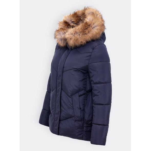 Dámská krátká prošívaná bunda tmavě modrá