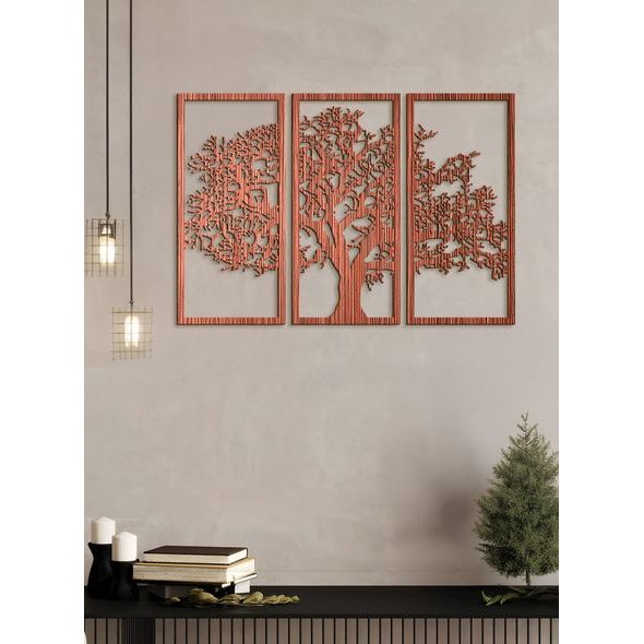 Třídílná nástěnná malba strom života