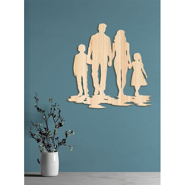 Drevený obraz na stenu RODINA
