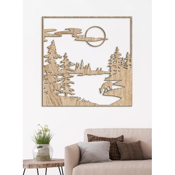 DREVENÝ OBRAZ LESNÁ ČISTINKA