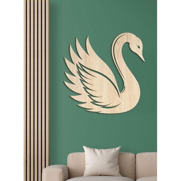 Dřevěný obraz Elegantní labuť