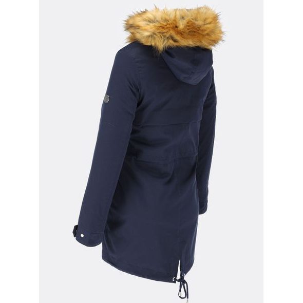 Parka s odopínateľným futrom tmavomodrá