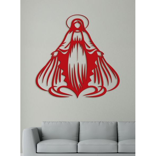 Dřevěný obrázek Panny Marie