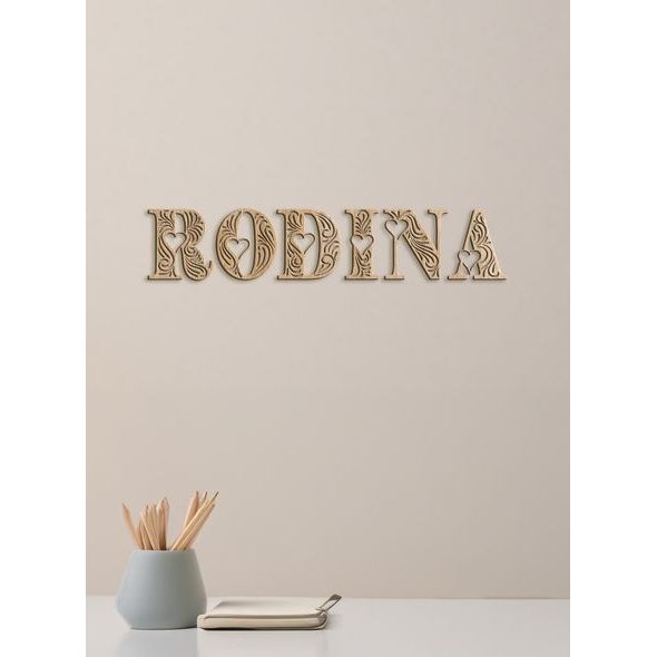 Drevený nápis RODINA