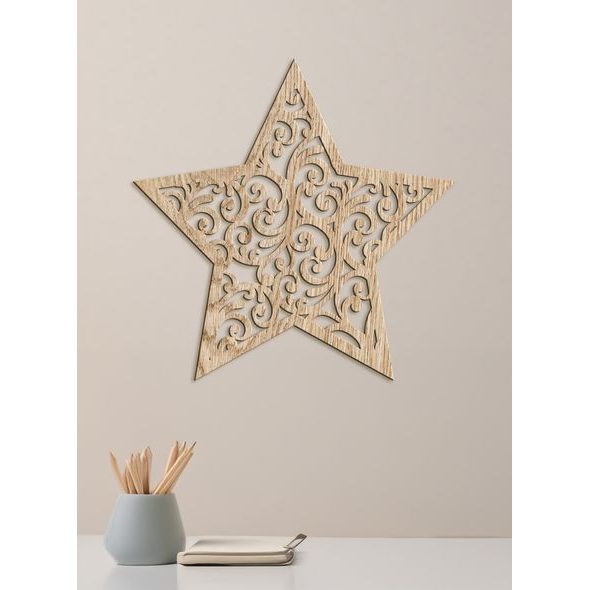 Dřevěná dekorace Hvězda Orientu