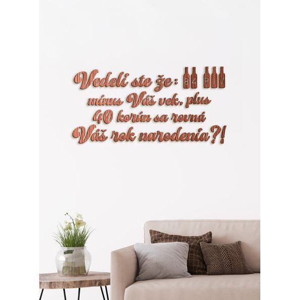 Vtipný drevený nápis na stenu PIVO
