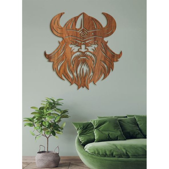 Dekorativní dřevěný obraz Viking