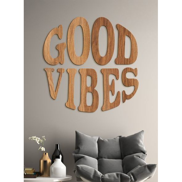 Drevený nápis "GOOD VIBES"