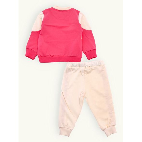 Detská športová súprava s potlačou ružová