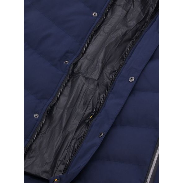 Pánská zimní bunda s kapucí tmavě modrá