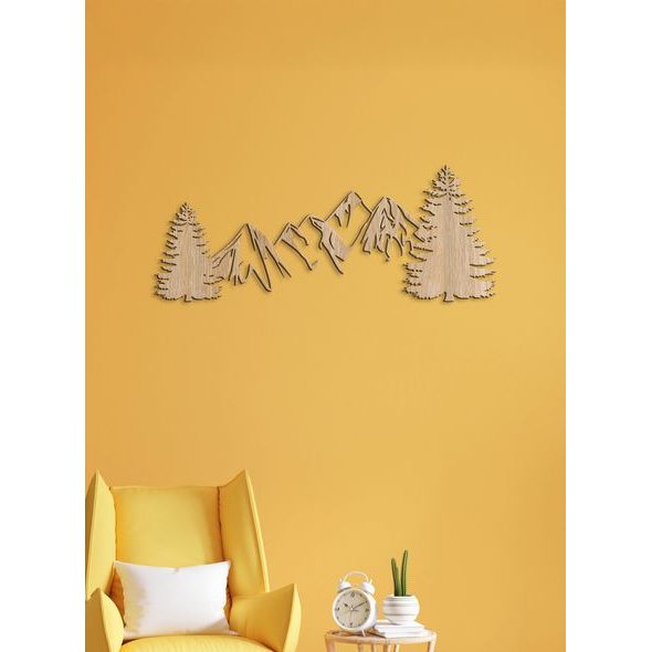 Dřevěná dekorace na zeď HORY