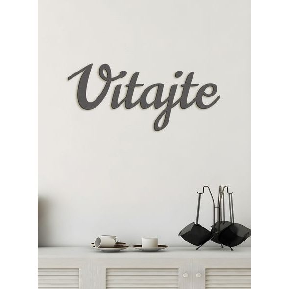 Drevený nápis "Vitajte"