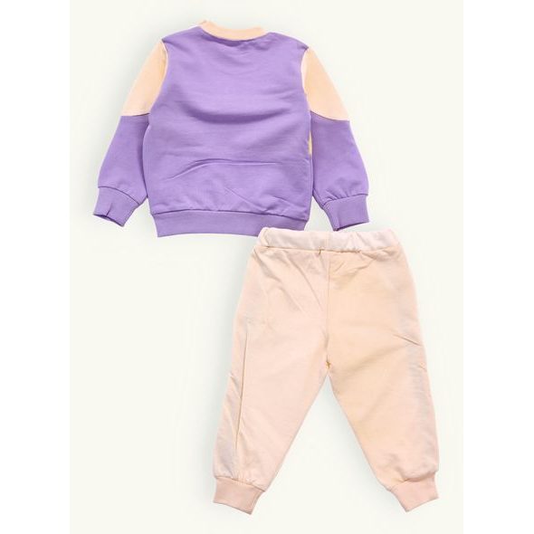 Dětská sportovní souprava s potiskem světle fialová
