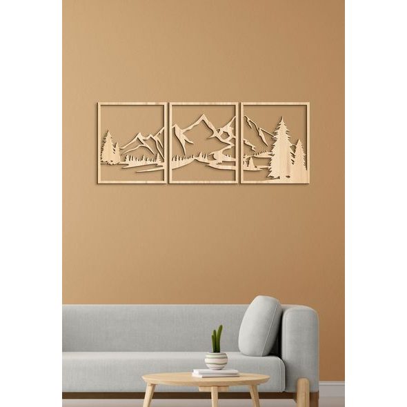 Trojdielny obraz na stenu Hory