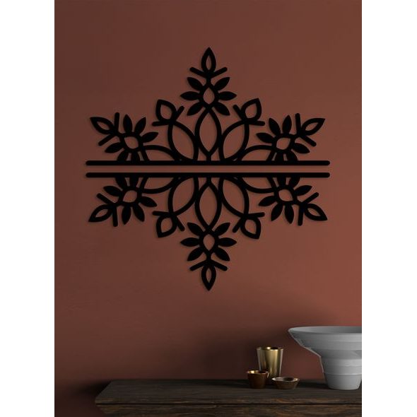 Dvoudílná dřevěná mandala SNOW