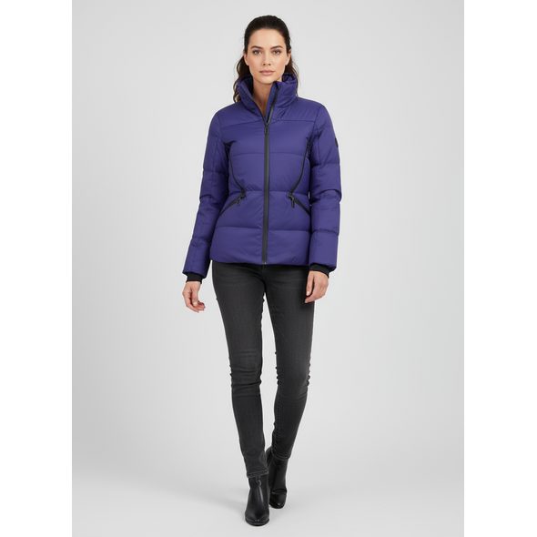 DÁMSKÁ ZIMNÍ BUNDA BEZ KAPUCE MODRÁ